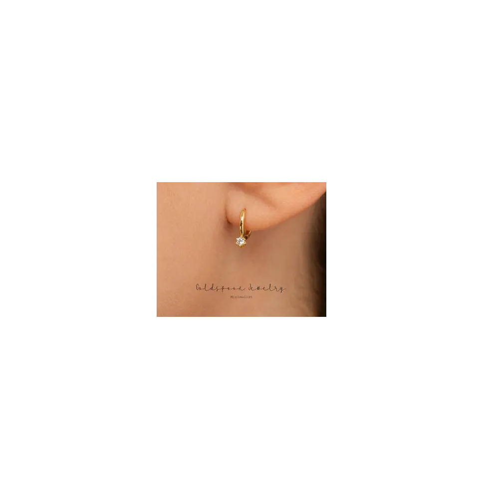 Pendientes Huggie cz
