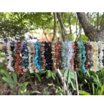 Pulsera de cristal natural con cuentas