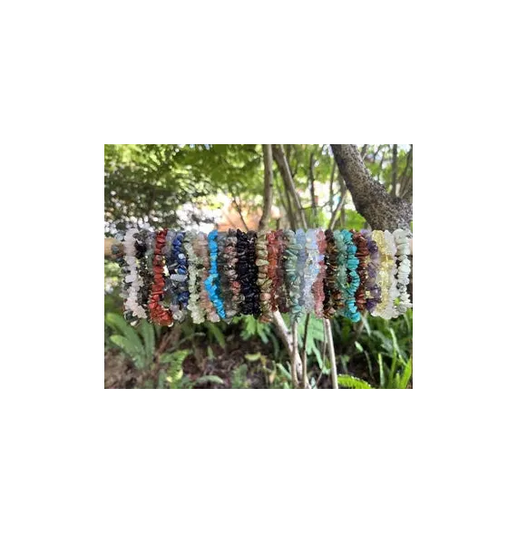Pulsera de cristal natural con cuentas