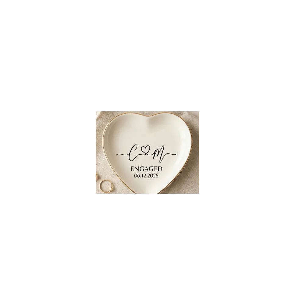 Plato para anillos de compromiso personalizado